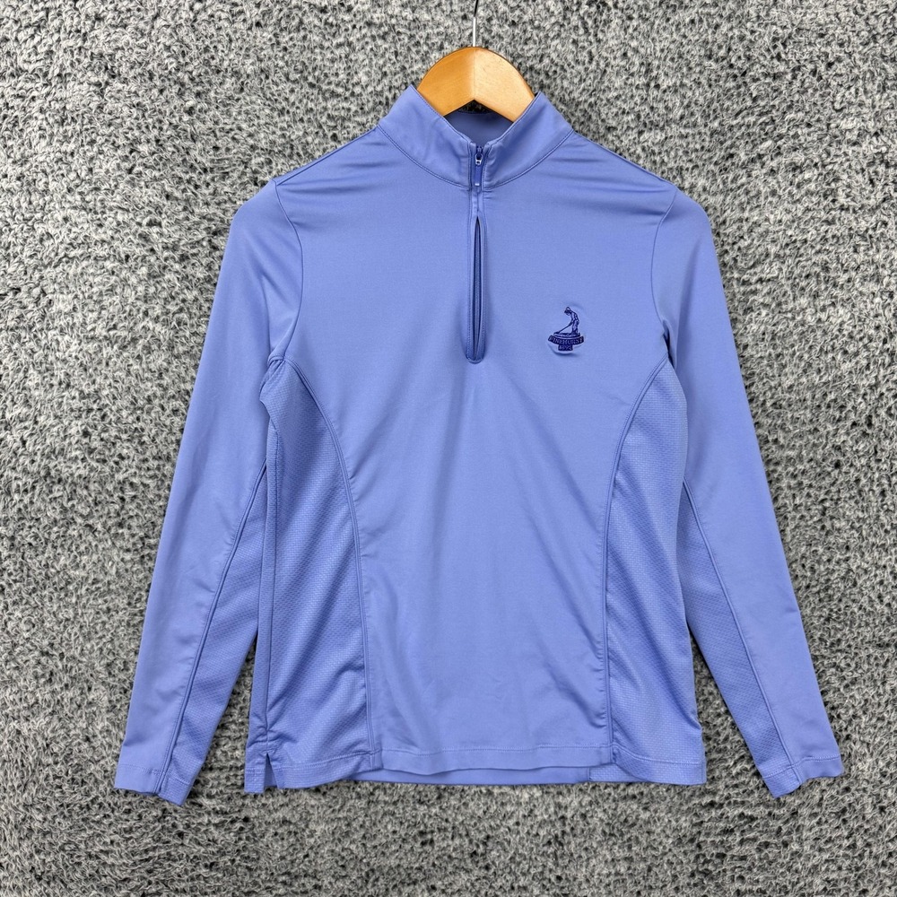 Peter Millar Pullover Womens Small Blue Pinehurst 1/4 Zip Golf UPF 50 Stretch S